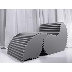 Offi Coosh Lounge Chair and Ottoman in Gray