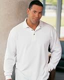 Port Authority Men's Big Long-Sleeve Pique Knit Polo Sport Shirt. K320