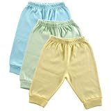 Luvable Friends Baby Pants, Yellow, 0-3 Months, 3 Pack