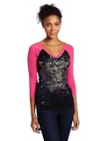 Southpole Juniors Long Sleeve Raglan Winged T-Shirt