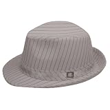 Pinstripe Fedora Hats -White Black W19S68E