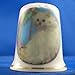 Porcelain China Collectable Thimble -- White Cat