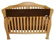 Crib Wrap - Rail Cover For Crib Front- 1 Long Piece: Brown Fleece W/Waterproof Back; 3 Sets Of 6 1/2" Ties; 51" X 18"