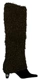Brown Fuzzy Women's Fashion Polyester Leg Warmers