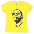 OBAMA - SILHOUETTE LADIES T-SHIRT - Yellow
