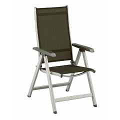 Kettler Klappsessel "Basic" - textilbespanntes Alu, champagner/mocca