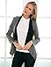 LookbookStore Women's Casual Draped Asymmetric Zip Blazer Jacket Outwear