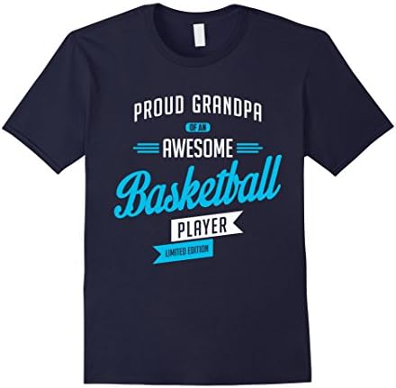 Men's Proud GRANDPA of an Awesome BASKETBALL Player T-shirt XL Navy