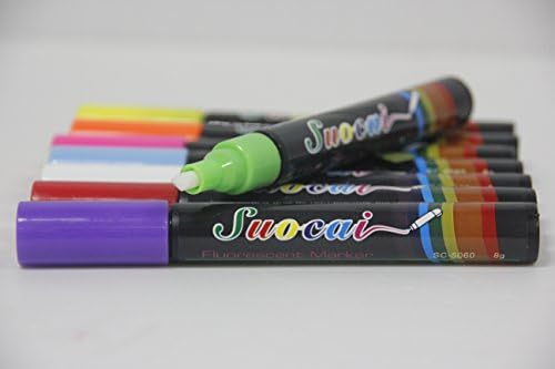 Liquid Chalk Markers, 8 Bold Brilliant Colors, Each Original Professional Liquid Chalk Pen Marker Has a 6mm Regular Tip, with a Reversible Chisel Tip - By Liquid MarkersTM (3)