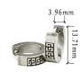 Fathers Day Spacer Black Stainless Steel Mens Hoop Earrings