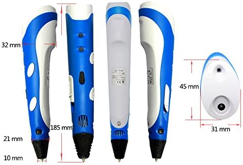 3D Drawing Pen with 3 Free 1.75mm Filament Starter Pack (Blue)