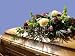 Wallmonkeys Peel and Stick Wall Decals - Casket with Flowers, Blue Sky - 24\