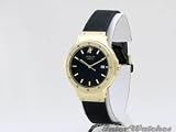 HUBLOT Classic Elegant Quartz Date Midsize Watch in 18K Yellow Gold, Black Rubber Strap, With BOX & PAPERS 1405.NE10.3