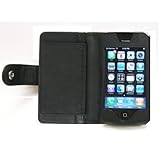 Black Prima iPhone Premium Leather Book Style Case