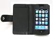 Black Prima Premium Leather Book Style iPhone Case