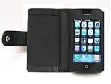 Black Prima iPhone Premium Leather Book Style Case