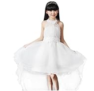 Girls Halter Flower-Girl Dress/Bridesmaid Dress/Party Dress/Wedding Dress 