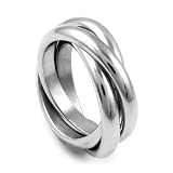 316L Stainless Steel 3 Intertwined Circles Trinity Ring