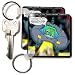 Londons Times Funny Aliens Cartoons - Telemarketing Aliens - Key Chains