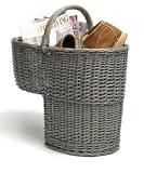 Wicker Stair Basket - Dolphin Grey
