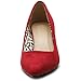 Ollio Women's Shoe Faux-Suede D'Orsay Pointed Toe Multi Color Pump