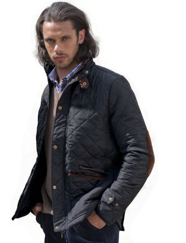 VEDONEIRE Mens NAVY Quilted Jacket (3039) padded quilt coat vest blue navy indigo