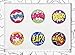 Bubble Buttons The Original Home Button Sticker Comics Pack of 6 iPad/iPhone/iPod