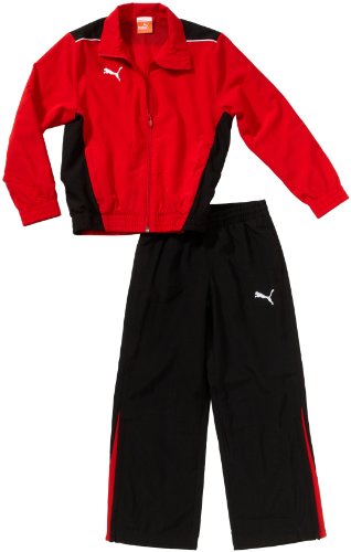 PUMA Jungen Trainingsanzug Foundation Woven, puma red-black, 140, 653093 01 Preisvergleich