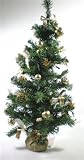 Weihnachtsbaum 80 cm SILBER komplett geschmückt mit Lichterkette
