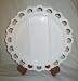 Vintage Anchor Hocking Milk Glass Open Lace Edge Divided Plate 13