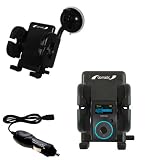 Sandisk Sansa Clip Flexible Auto Windshield Holder with Car Charger - Uses Gomadic TipExchange