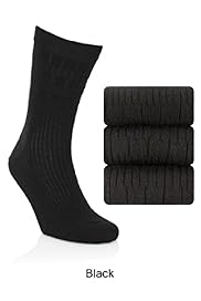 3 Pairs of Non Elastic Wool Rich Socks with Silver Technology