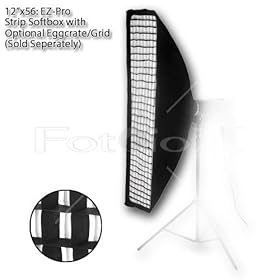 Fotodiox Pro 12x56 Softbox for Studio Strobe/Flash with Soft Diffuser and Dedicated Speedring, for Norman Series 900, LH2000, LH2400, IL2500 Illuminator Strobe Flash Light