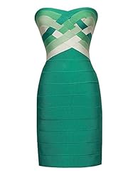 Strapless Fitted Nylon/Rayon/Spandex Spring Summer Bandage Dress/Bodycon Dress/Evening Dress/Mini Dress 