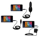 Deluxe Kit for the iRiver Clix2 U20 includes a USB cable with Car and Wall Charger - Gomadic Brand w/ TipExchange Technology