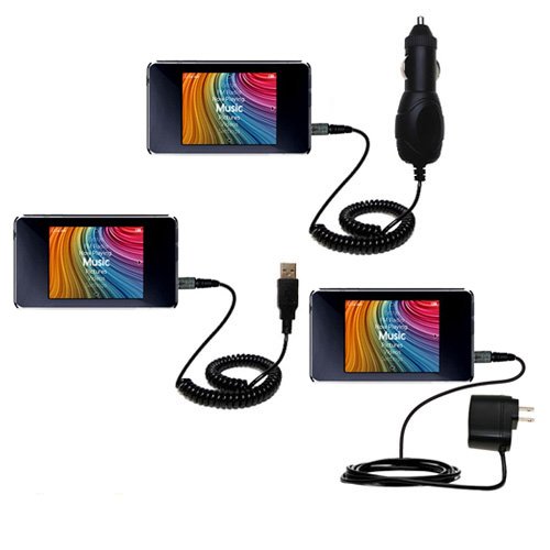 Electronics: Deluxe Kit for the iRiver Clix2 U20 includes a USB cable with Car and Wall Charger   Gomadic Brand w/ TipExchange Technology