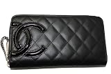 (シャネル)CHANEL　A50078　カンボンライン　ジップウオレット　黒×黒/PK　ラウンドファスナー長財布　並行輸入品 [ウェア&シューズ] CHANEL 長財布