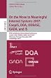 On the Move to Meaningful Internet Systems 2007: CoopIS, DOA, ODBASE, GADA, and IS: OTM Confederated International Conferences, CoopIS, DOA, ODBASE, ... Applications, incl. Internet/Web, and HCI)