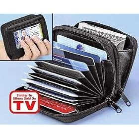 Buy Accordian Style Credit Card Wallet (Black) by Palm Size Wallet