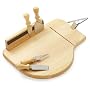 Prodyne CB-50 Beech wood Cheese Slicer Board with Four Knives