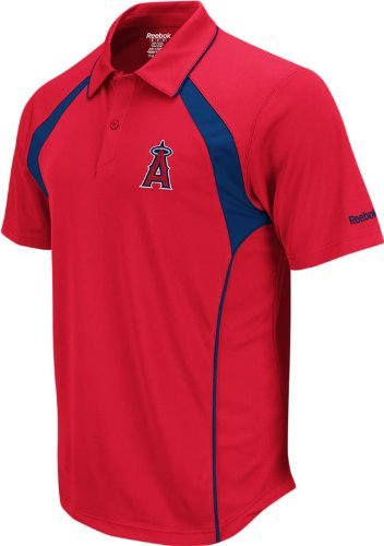 Los Angeles Angels Reebok Trainer Red Performance Polo Shirt