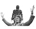 Christopher Lee 12x16 B&W Photograph (The Wicker Man)