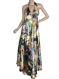 Ever Pretty Womens Water Swirl Paisley Halter Long Dress
