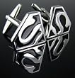 Superman Silver Black Cufflinks