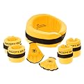 Body Gloves Aqua Fitness 7 pc Set - Black/ Yellow
