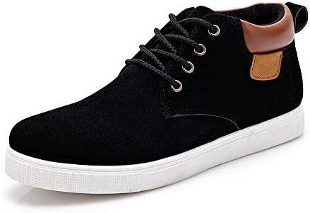FANTELANG 2016 Spring Autumn Korean Children Kids Boy Solid Casual Suede Leather Shoes (black)