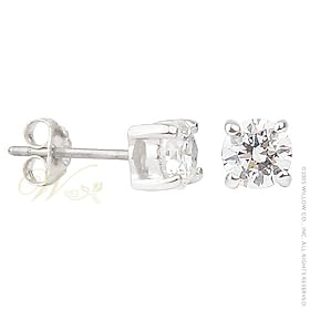 STUDIO 925: *WILLOW 5A 1CT ROUND CZ STUD EARRINGS* by 