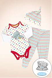 3 Piece Pure Cotton Tatty Teddy Bodysuit Bottoms Hat Outfit