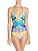 Women's Sexy Deep V Neck One Piece Swimwear Bikini Monokini Beachwear (FBA)