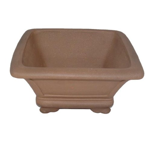 24cm Square Unglazed Master Bonsai Pot